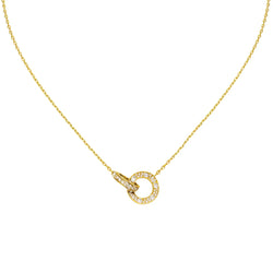 Love Necklace Paved Yellow Gold with Diamonds