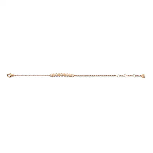 Honeycomb Diamond Bar Bracelet Rose Gold