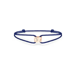 Hexagon Cord Bracelet Sterling Rose Gold