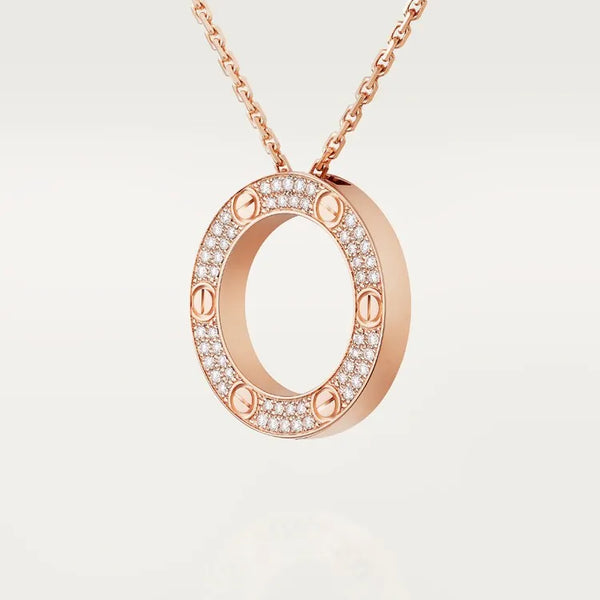Love Diamond Necklace in Rose Gold