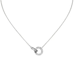Love Necklace Paved White Gold with Diamonds
