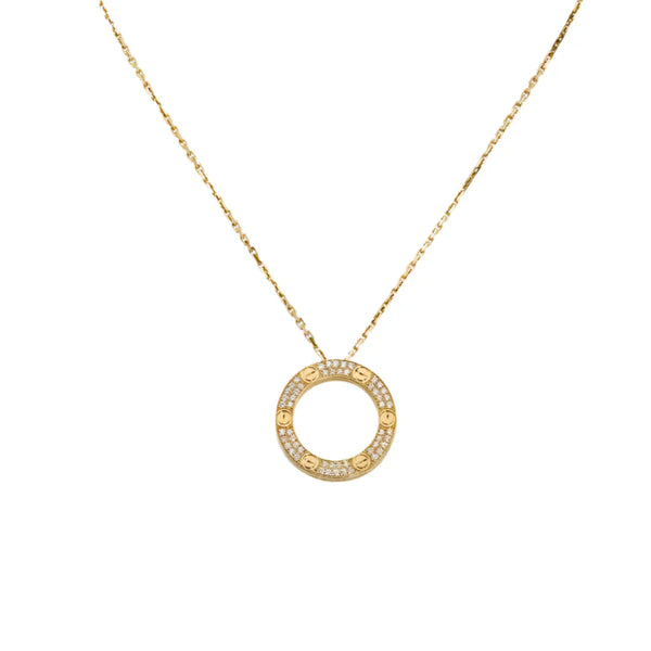 Love Diamond Necklace in Yellow Gold