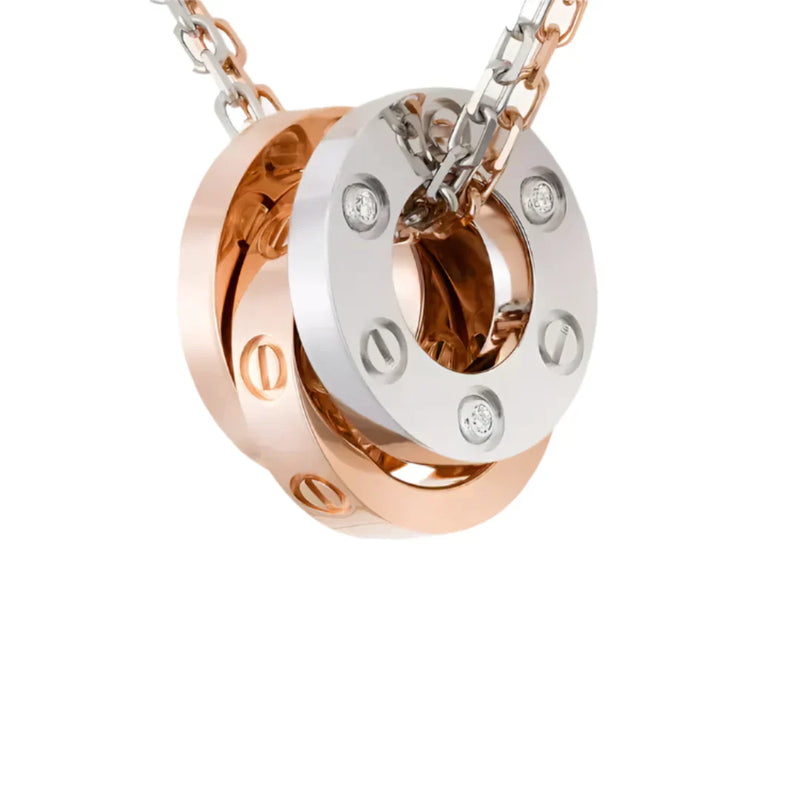 Love Pendant Necklace With 6 Diamonds