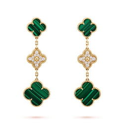 Magic Alhambra Three Motif Drop Earrings