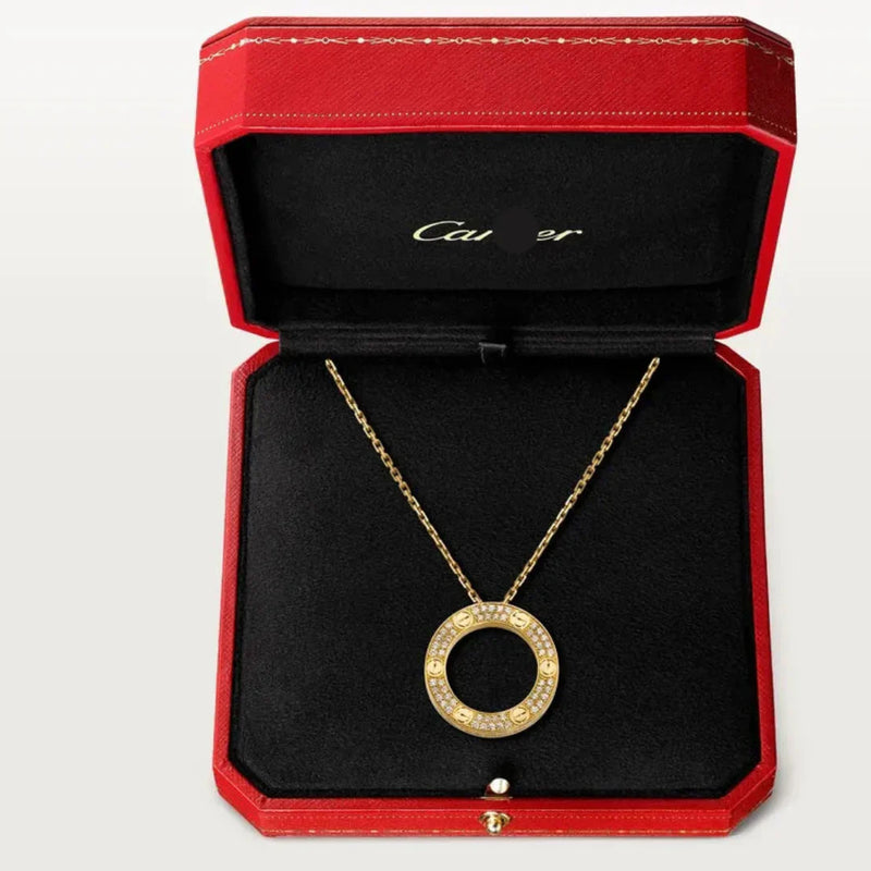 Love Diamond Necklace in Yellow Gold