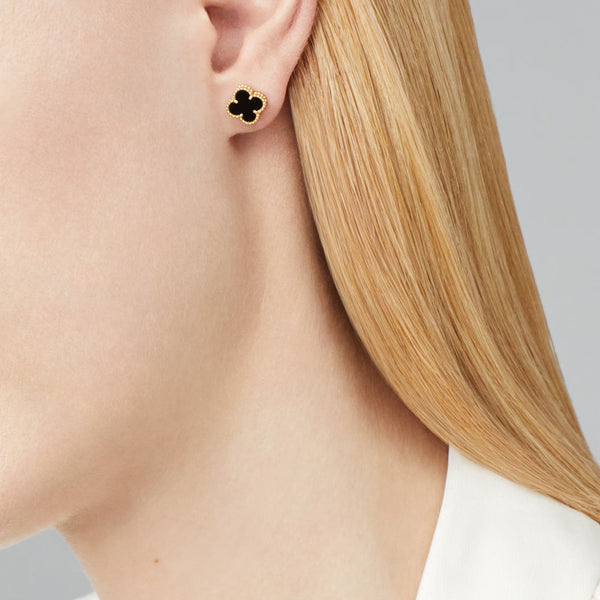 Vintage Alhambra Yellow Gold Earrings