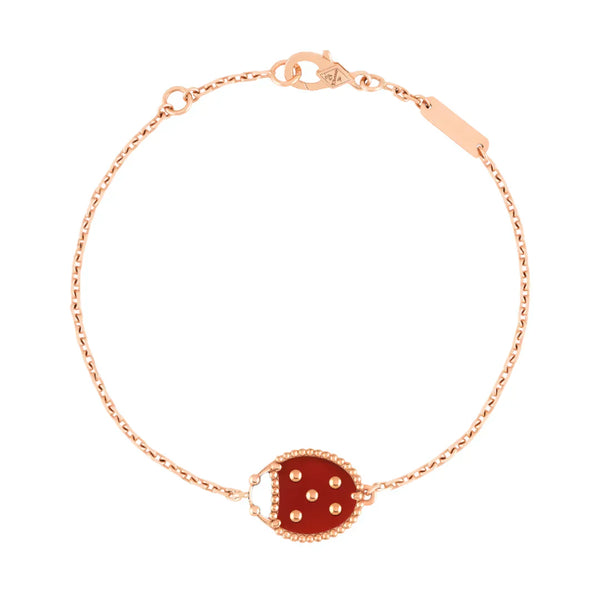 Lucky Spring Bracelet Closed Wings Ladybug Rose gold