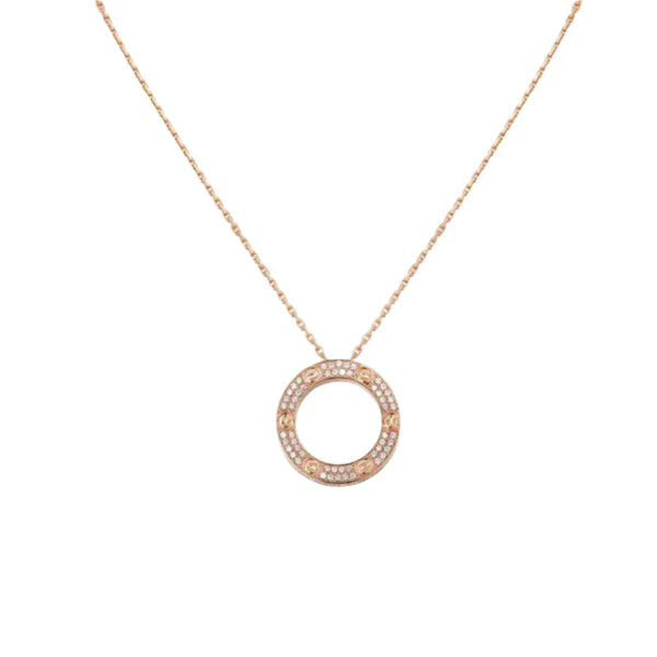 Love Diamond Necklace in Rose Gold