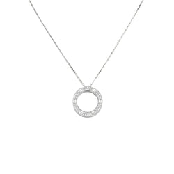 Love Diamond Necklace in White Gold