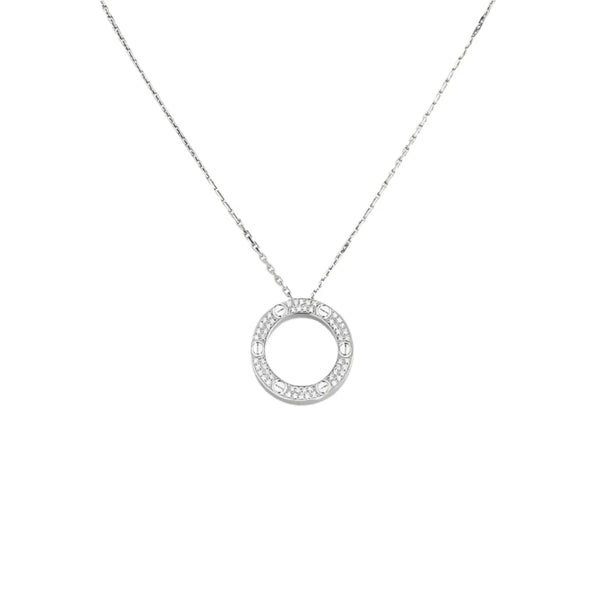 Love Diamond Necklace in White Gold