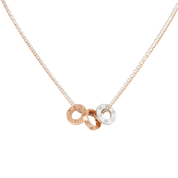Love Pendant Necklace With 6 Diamonds