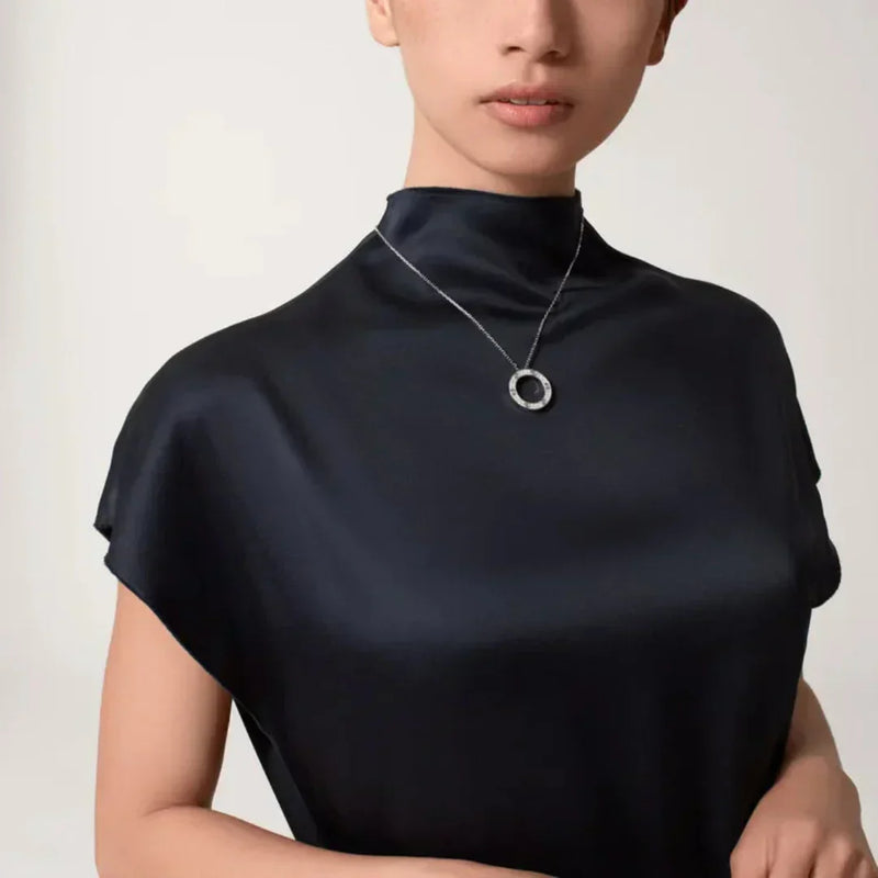 Love Diamond Necklace in White Gold