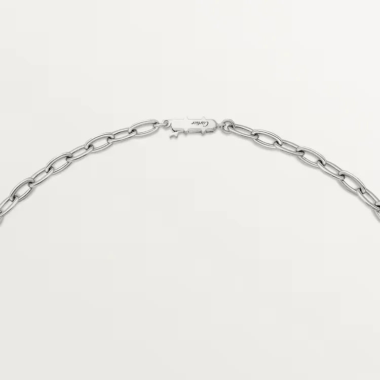 Silver Nail Circle Pendant Necklace