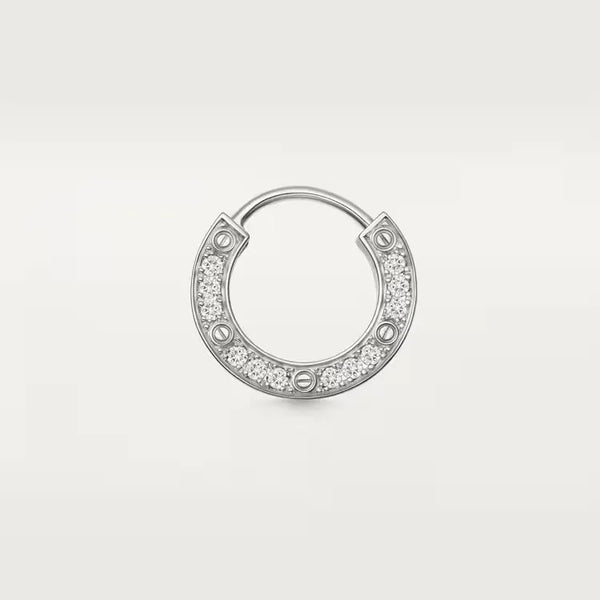 Classic Mini Diamond Stud Earrings in White Gold Vermeil