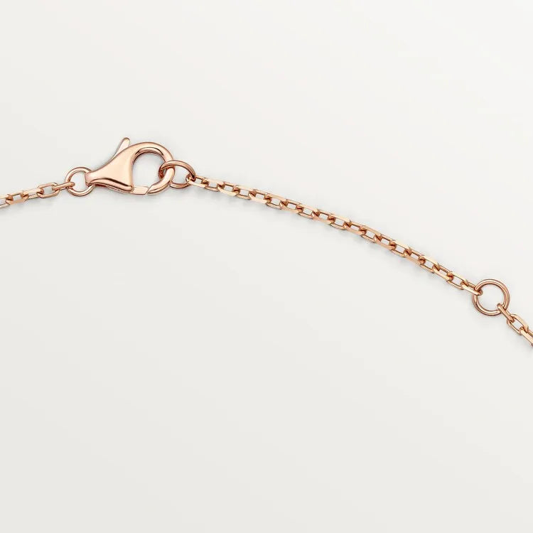 Love Necklace Paved Rose Gold with Diamonds