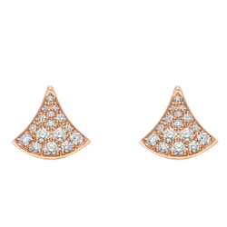 Divas’ Dream Pavé Diamond Stud Earrings in Rose Gold Vermeil