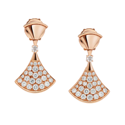 Divas’ Dream Rose Gold Vermeil Earrings with Pavé Diamonds