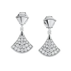 Divas’ Dream White Gold Vermeil Earrings with Pavé Diamonds