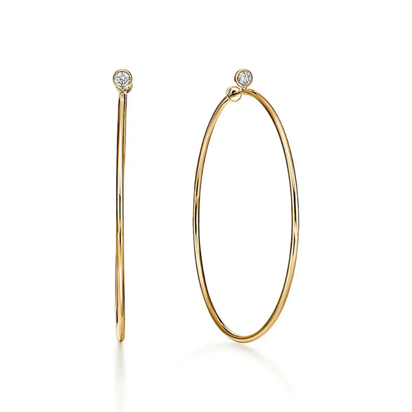 Elsa Peretti Diamond Hoop Earrings