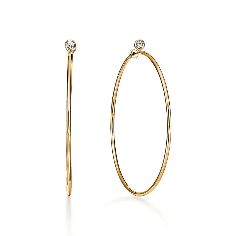 Elsa Peretti Diamond Hoop Earrings