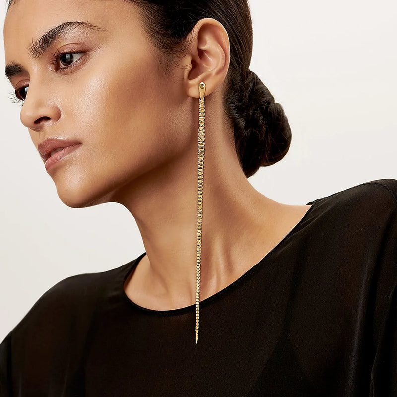 Elsa Peretti Snake Large Yellow Gold Earrings