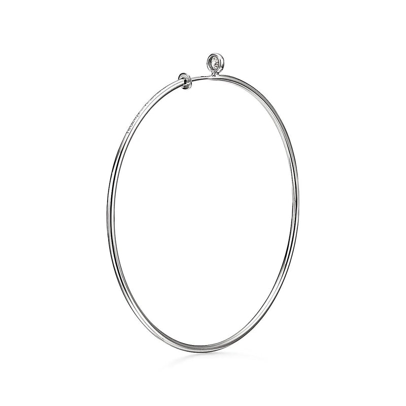 Elsa Peretti White Gold Hoop Earrings