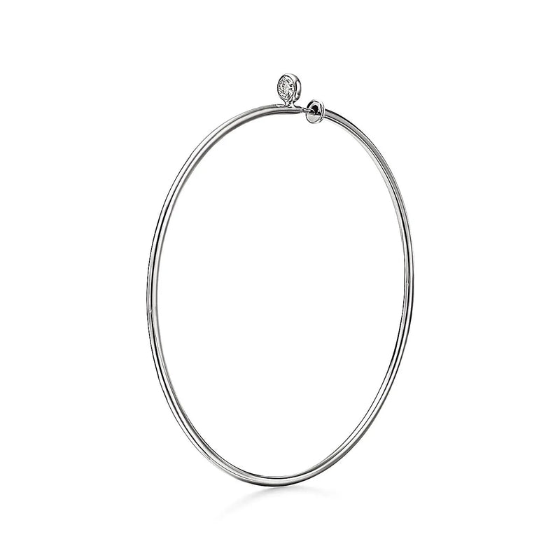 Elsa Peretti White Gold Hoop Earrings