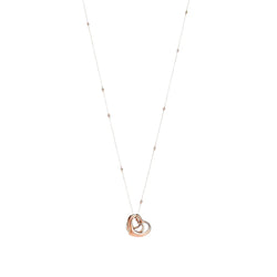Heart Necklace Rose Gold with Diamonds
