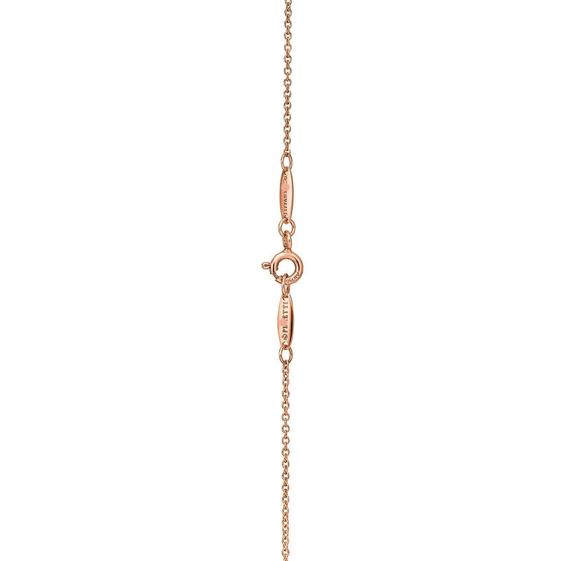 Heart Necklace Rose Gold with Diamonds