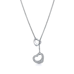 Elsa Peretti Open Heart Necklace with Diamond
