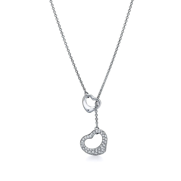 Elsa Peretti Open Heart Necklace with Diamond
