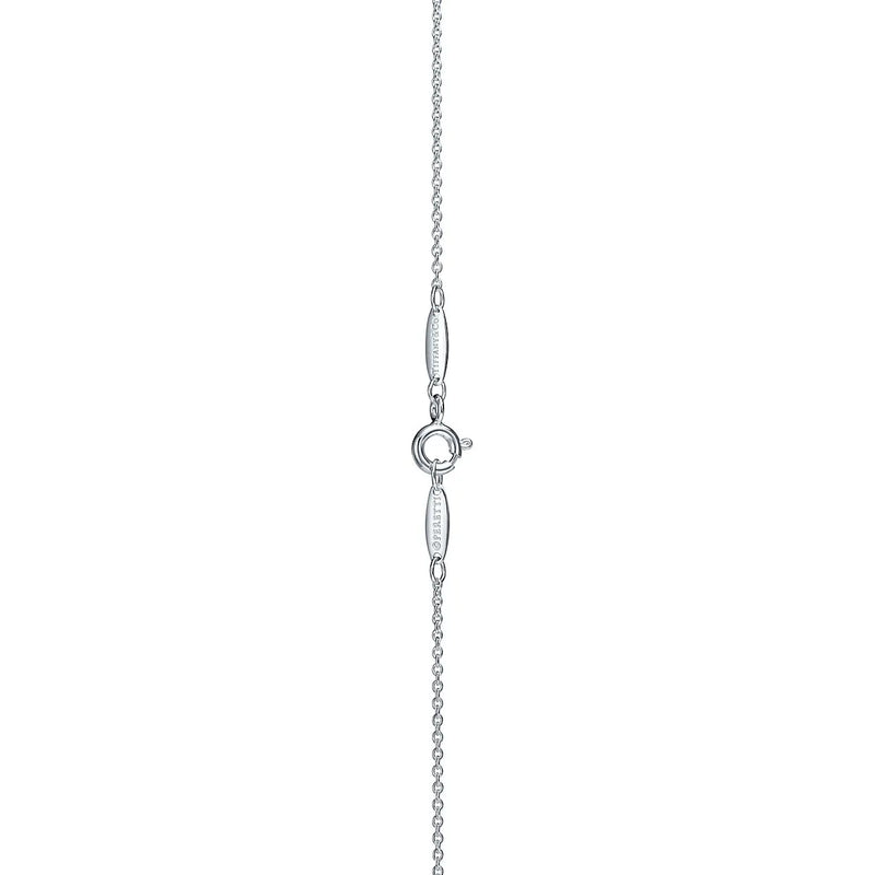 Open Heart Pendant Necklace White Gold