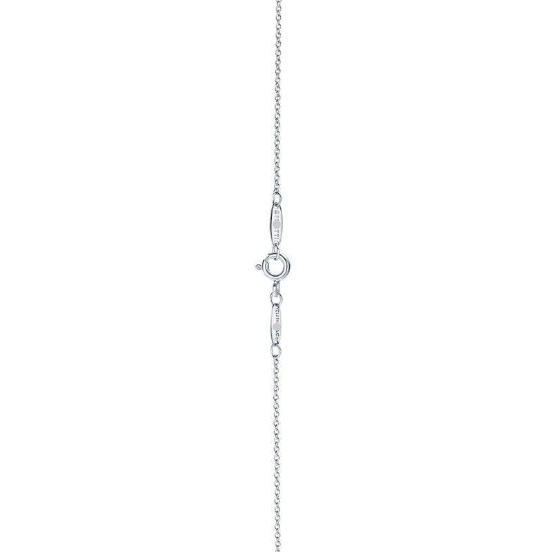 Elsa Peretti Open Heart Pendant White and Yellow Gold