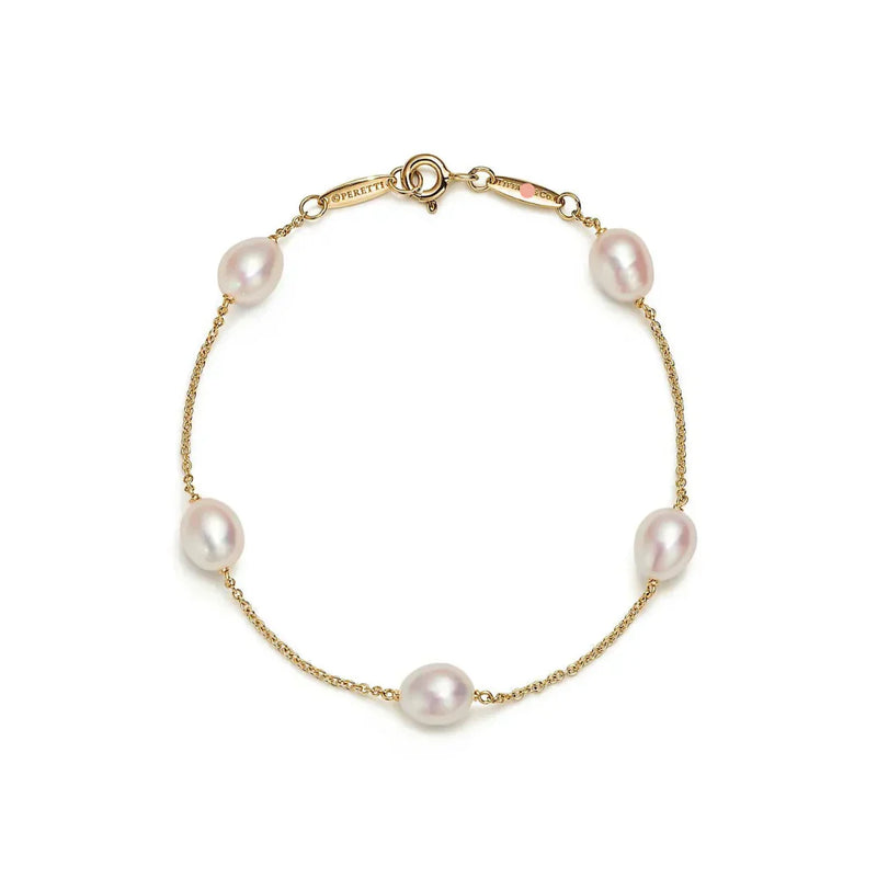 Elsa Peretti Bracelet Pearls Yellow Gold