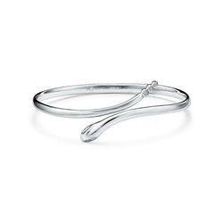 Snake Bangle in White Gold with Diamonds