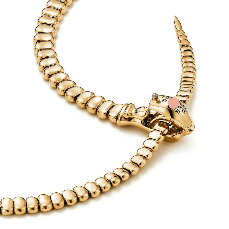 Snake Necklace in Yellow Gold