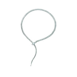 Snake Necklace in White Gold