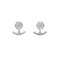 Etincelle Cluster Diamond Earrings White Gold