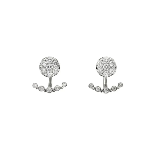 Etincelle Cluster Diamond Earrings White Gold