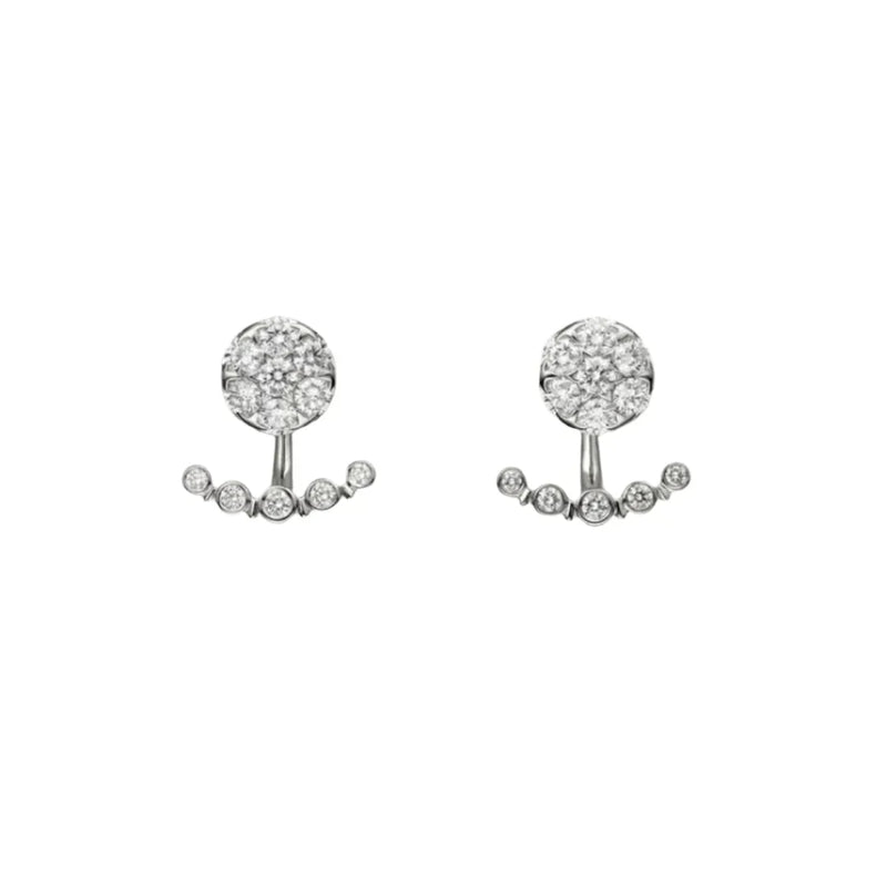 Etincelle Cluster Diamond Earrings White Gold
