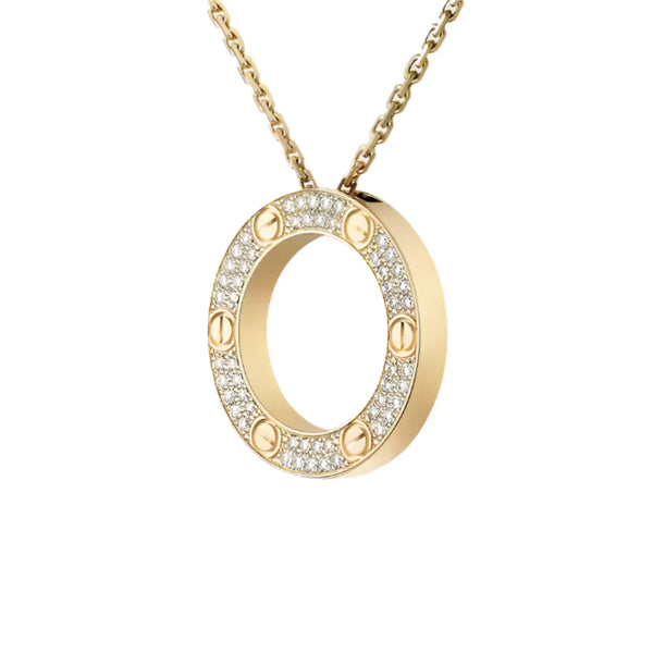 Love Diamond Necklace in Yellow Gold
