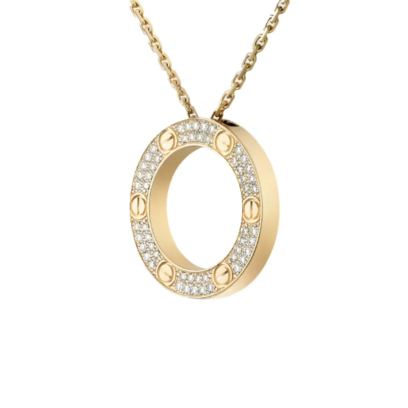 Love Diamond Necklace in Yellow Gold