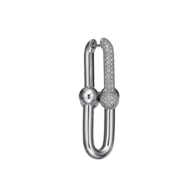 HardWear Medium Link Earrings with Pavé Diamonds