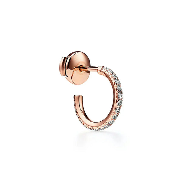 Metro Hoop Earrings in Rose Gold