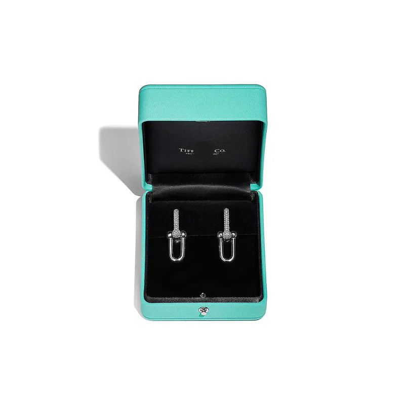 HardWear Medium Link Earrings with Pavé Diamonds