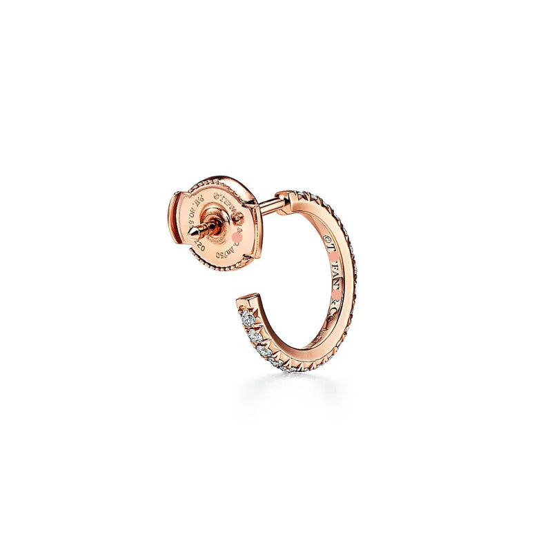 Metro Hoop Earrings in Rose Gold