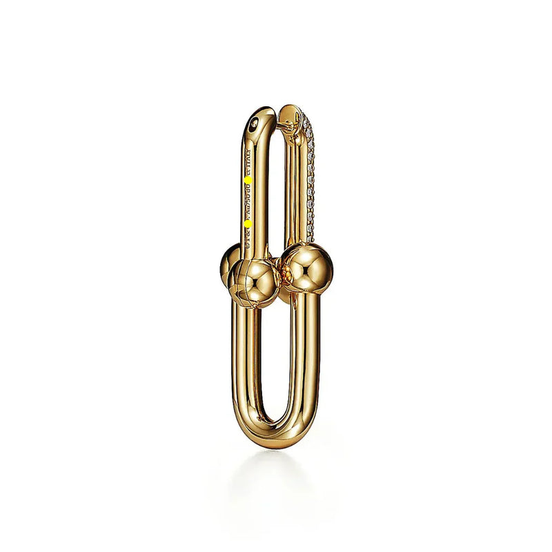 HardWear Medium Link Earrings with Pavé Diamonds