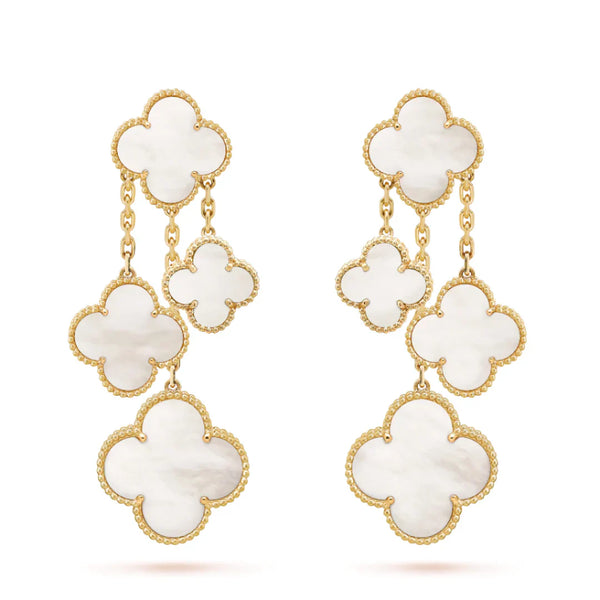 Magic Alhambra Five-Motif Drop Earrings