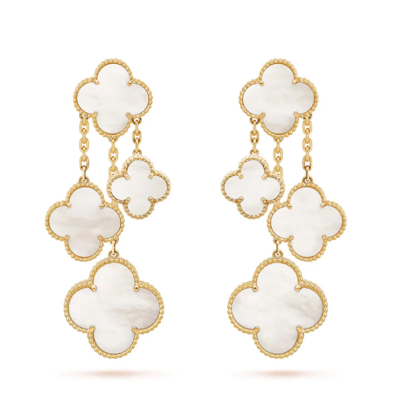 Magic Alhambra Five-Motif Drop Earrings