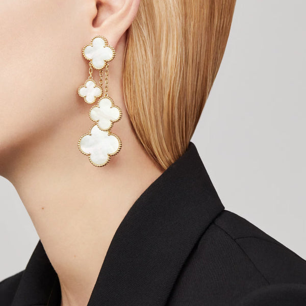 Magic Alhambra Five-Motif Drop Earrings